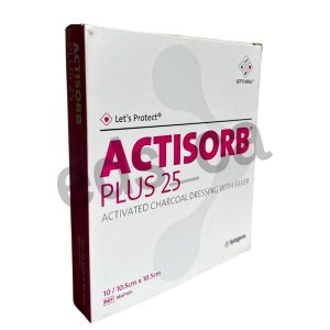 ACTISORB  PLUS 25 - 10,5 cm x 10,5 cm - Apósito de carbón activado con Plata - Systagenix - Imagen 2