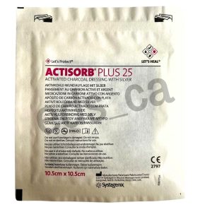ACTISORB  PLUS 25 - 10,5 cm x 10,5 cm - Apósito de carbón activado con Plata - Systagenix - Imagen 3