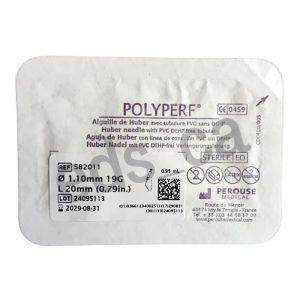 Polyperf  19G x 20 mm Aguja Huber con Linea - Perouse Medical - Imagen 2