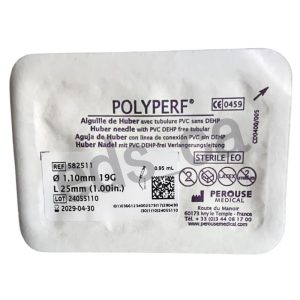 Polyperf 19G x 25 mm Aguja Huber con Linea - Perouse Medical - Imagen 2