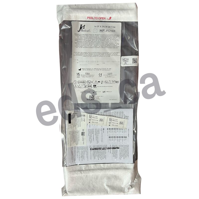 Kit Catéter de Hemodiálisis 14,5 Fr x 28 cm Permanente tipo PERMACATH - Doble lumen - Jet Medical