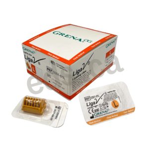 Clips Amarillo LT400 de TITANIO p / ligaduras ESTUCHE x 6 CLIPS - GRENA