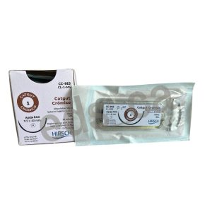 Sutura Catgut Cromico 1  con Aguja Cónica MG de  ½ o R40mm  Absorbible 90 cm Estéril Equiv = 915T - HIRSCH