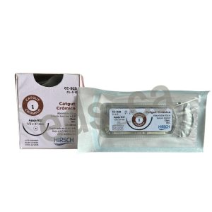 Sutura Catgut Crómico 1  con Aguja Cónica de ½ o R37mm Absorbible 90 cm  Estéril  Equiv = 925T - HIRSCH - Imagen 2