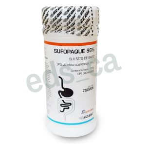 SUFOPAQUE 96% Sulfato de Bario Oral 176 Gr para Estudio Gastrointestinal p/ doble contraste - EZEM