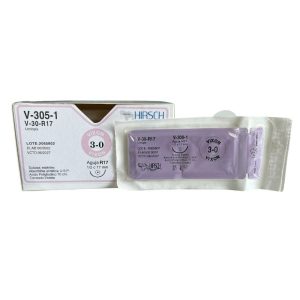 Sutura VICRYL 3/0 VIXON Aguja Curva 17 mm Absorbible Trenzado Violeta Punta Roma  Equiv = J305 - HIRSCH* - Imagen 2