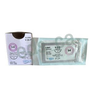 Sutura Vicryl 7/0 VIXON Doble Aguja 3/8 o E 6.5 mm Punta Cortante Absorbible Hebra Violeta de 45 mm Equivalente = J546H - HIRSCH - Imagen 2