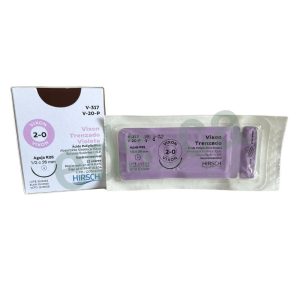 Sutura Vicryl 2/0 VIXON Aguja de ½ o R 26 mm Punta Roma Absorbible Hebra Violeta de 70 cm Equivalente = J317H - HIRSCH - Imagen 2