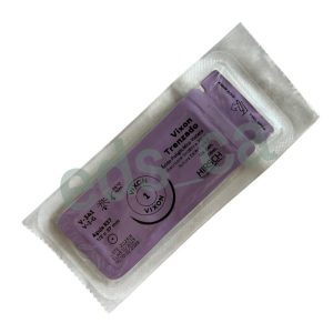 Sutura Vicryl 1 VIXON Aguja ½ o R 37mm Punta Roma Absorbible Hebra Violeta 70 cm  Equivalente = J341H - HIRSCH