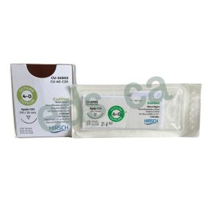 Sutura Nylon 4/0 CUTILON Aguja 3/8 o C 20 mm Curva Cortante No Absorbible  Hebra Negra Monofilamento de 45 cm Cuticular Equiv = 14502T - HIRSCH - Imagen 2