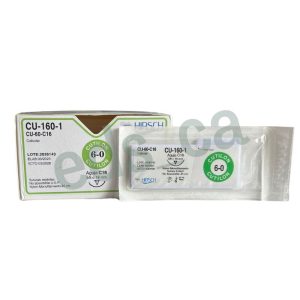Sutura Nylon 6/0 CUTILON Aguja 3/8 o C16 mm Curva Cortante No Absorbible Monofilamento de 45 cm Hebra Negra Cuticular Equiv. = 160T - HIRSCH - Imagen 2