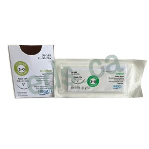 Sutura Nylon 3/0 CUTILON Aguja 3/8 o C 24 mm No Absorbible Hebra Negra 45 mm Cuticular Equiv = 163T - HIRSCH - Imagen 2