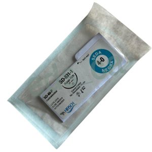 Sutura SEDA NEGRA  4/0  Aguja R 26 mm SH Trenzada No Absorbible 75 cm Gastrointestinal Equiv = K831H - HIRSCH