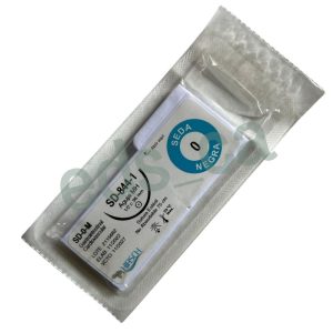 Sutura SEDA NEGRA 0 Aguja Curva ½ o 36 mm MH Cónica No Absorbible 75 cm Gastrointestinal / Cardiovascular  Equiv = K844H - HIRSCH