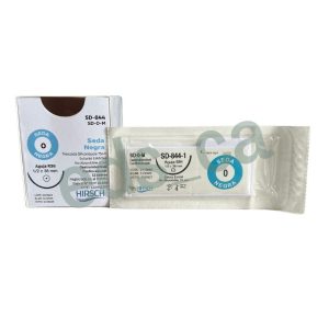 Sutura SEDA NEGRA 0 Aguja Curva ½ o 36 mm MH Cónica No Absorbible 75 cm Gastrointestinal / Cardiovascular  Equiv = K844H - HIRSCH - Imagen 2