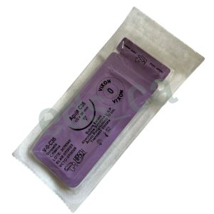 Sutura Vicryl 0 VIXON Aguja de ½ o C 35 mm Punta Cortante Absorbible Hebra Violeta de 70 cm Equivalente =       - HIRSCH