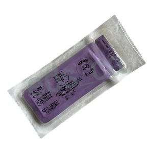 Sutura Vicryl 4/0 VIXON Aguja de 3/8 o C 20 mm Punta Cortante Absorbible Hebra Incolora  de 70 cm Equivalente = J122H - HIRSCH