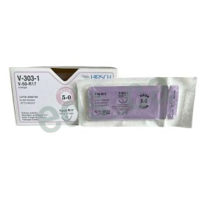 Sutura Vicryl 5/0 VIXON Aguja ½ o R 17 mm Cónica Absorbible Hebra Violeta de 70 cm Equivalente = J303H - HIRSCH - Imagen 2