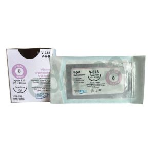 Sutura Vicryl 0 VIXON Aguja R 26 mm Punta Roma Absorbible de 70 cm Equivalente J318H - HIRSCH - Imagen 2