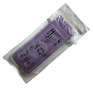 Sutura Vicryl 5/0 VIXON Doble Aguja de 1/4 o E 8 mm Punta Cortante Absorbible Hebra Violeta de 45 cm Equivalente = J571H - HIRSCH