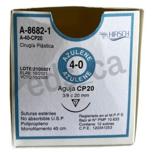 Sutura Prolene 4/0 AZULENE Aguja Curva Cortante 20 mm Hebra Azul 45 cm Equivalente = 8682T - HIRSCH - Imagen 2
