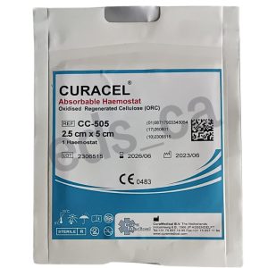 Curacel Hemostático Absorbible 2,5 cm x 5,0 cm tipo (SURGICEL) - CURAMEDICAL