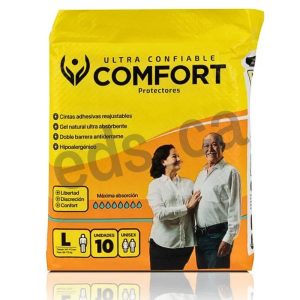 Pañal Adulto talla L Anatómico Super Absorbente paquete 10  Unidades - CONFORT