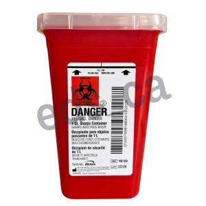Contenedor Sharps Collector - 1 Lts. para desechar material punzante- Importado Bemis