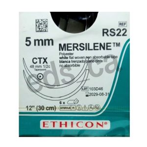 MERSILENE cinta de 5mm x 30 cm BP1 65 mm ½  2 Agujas C Roma - ETHICON - Imagen 2