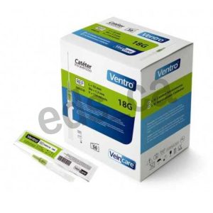 Catéter Intravenoso Ventro 18 Ga x 32 mm color Verde = Jelco - VeinCare