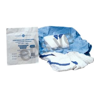 Compresa de laparotomía 18" x 18"  Paq. x 5 ESTERIL - Compomedica