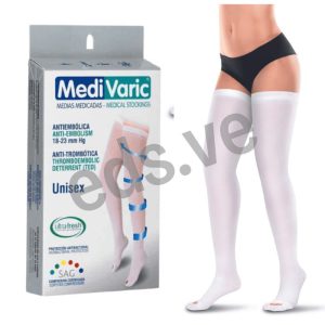 Medias Antiembólicas Muslo Blanco 18-23mmHg- MediVaric
