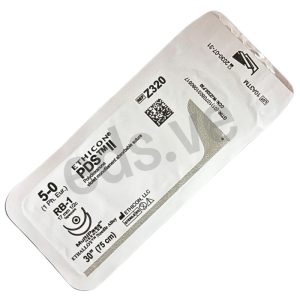 PDS II 5-0 Doble Aguja RB-1 o 17 mm ½c  Polydioxanone monofilamento 75 cm Violeta Absorbible - ETHICON