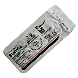 STRATAFIX 2-0 Spiral Monocryl Plus Aguja CT 1 ½ c Curva de 36 mm Cónica Unidireccional  x 45 cm Barbada - ETHICON