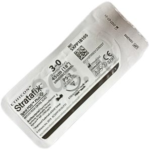 STRATAFIX 3-0 Spiral PDS Plus Aguja PS-2 3/8c Curva de 19mm Cortante Unidireccional x 45 cm Barbada - ETHICON