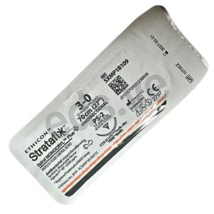 STRATAFIX 3-0 Spiral Monocryl Plus Aguja PS-2 3/8c Curva de 19mm Cortante Unidireccional x 70 cm Barbada - ETHICON