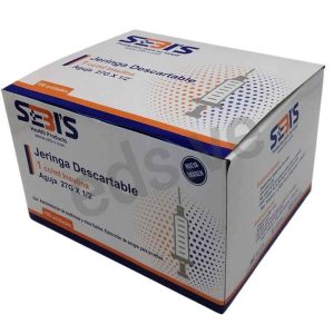 Jeringas de 1 cc 27 x ½ aguja removible para Insulina- Sebis