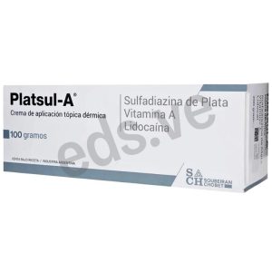 Platsul-A Crema Tubo de 100g con Sulfadiazina de Plata, Lidocaína y Vitamina A - Soubeiran Chobet
