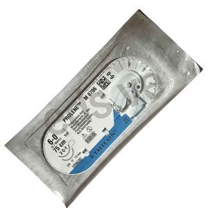 Prolene 6-0 doble Aguja 2 C-1  3/8 Curva roma de 13 mm x 75 cm hilo azul 8706 - ETHICON